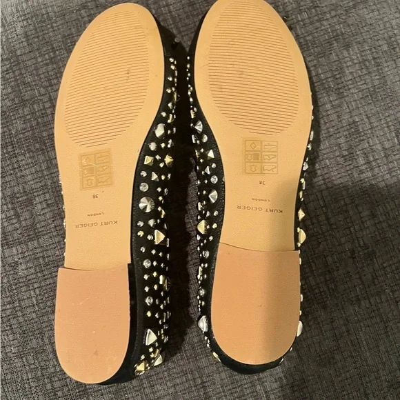 Kurt Geiger London Eagle Ballerina black slip in flats Size 7.5 Us - Picture 6 of 9